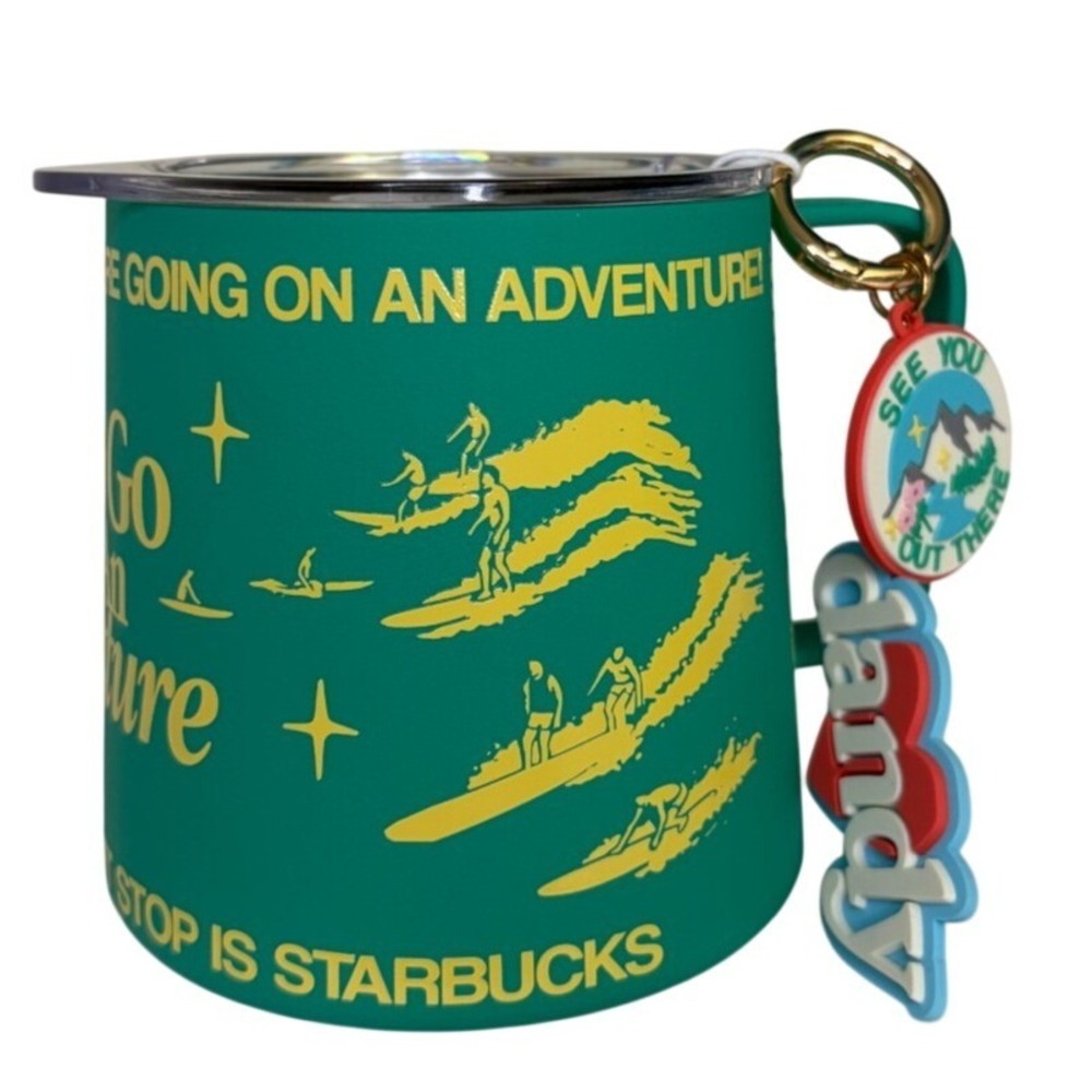 Starbucks Dandy MiiR Camp Mug Road Trip Adventures KeyChain Charms 12 Oz NEW